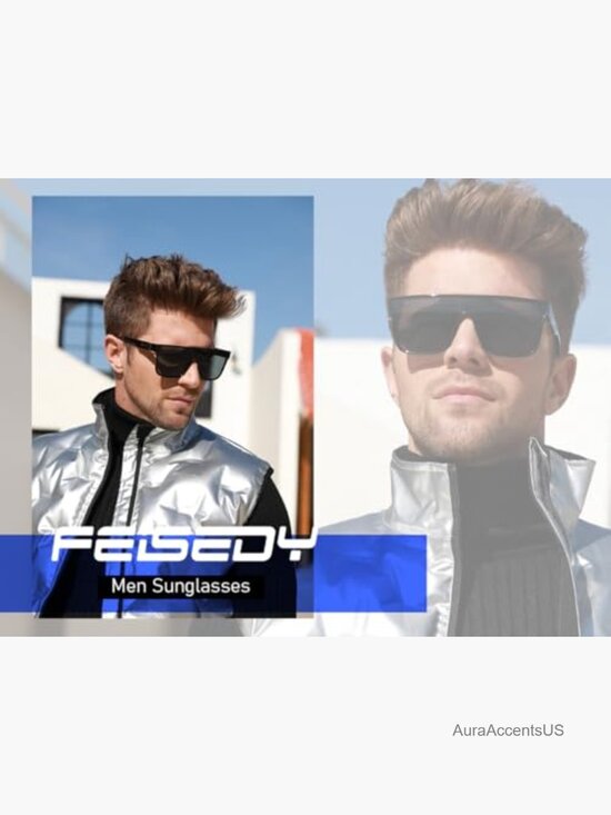 Oversized Square Mirrored Sunglasses UV400 for Women Men main image 7